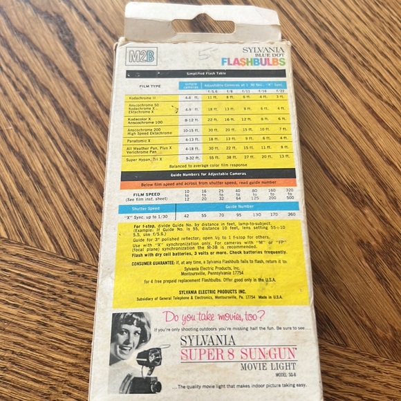 Vintage Sylvania M3 Blue Dot Camera FLASH BULBS - Box of 10 only - Picture 3 of 5